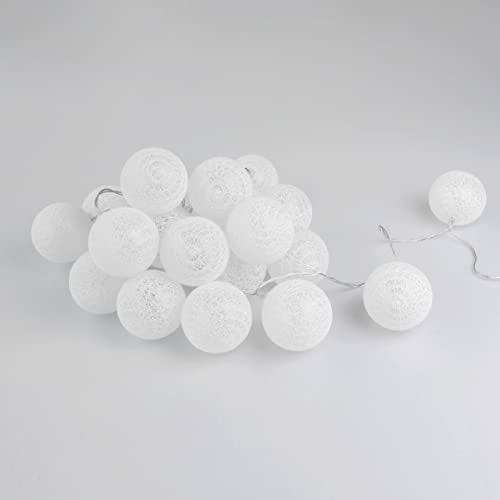 Guirlande lumineuse boules coton blanc chaud - photo 6