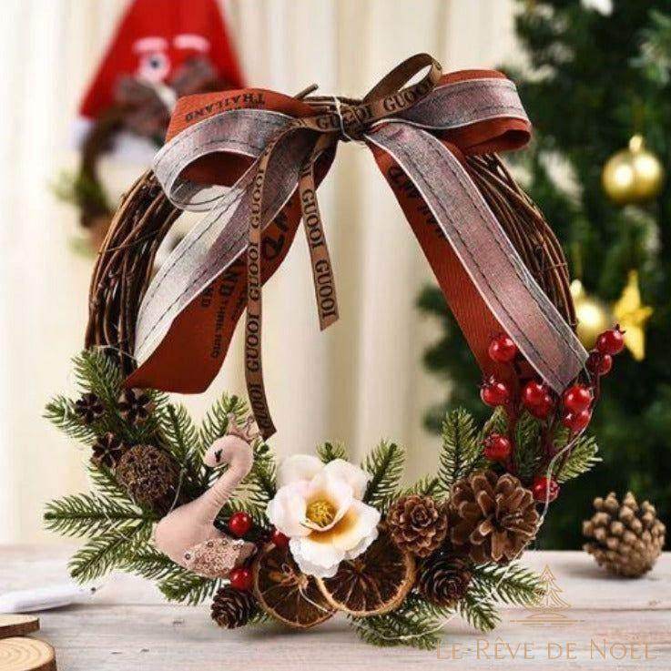 Qiilu couronne de Noël Guirlande à carreaux à carreaux de buffle pour Qiilu couronne de Noël Guirlande à carreaux à carreaux de buffle pour