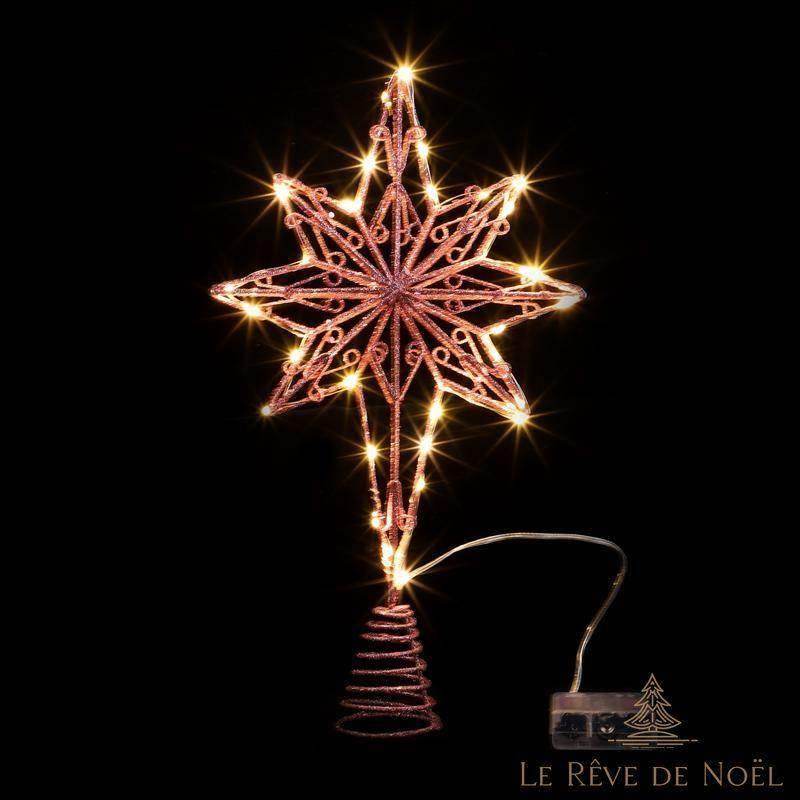 Cimier de sapin de Noël lumineuse : Etoile