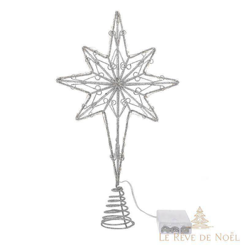 Cimier de sapin de Noël lumineuse : Etoile