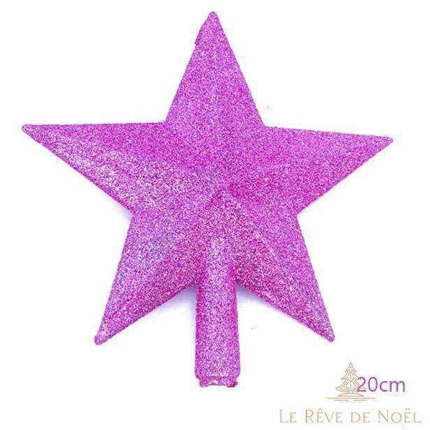 Cimier pointe de sapin étoile - Différentes couleurs