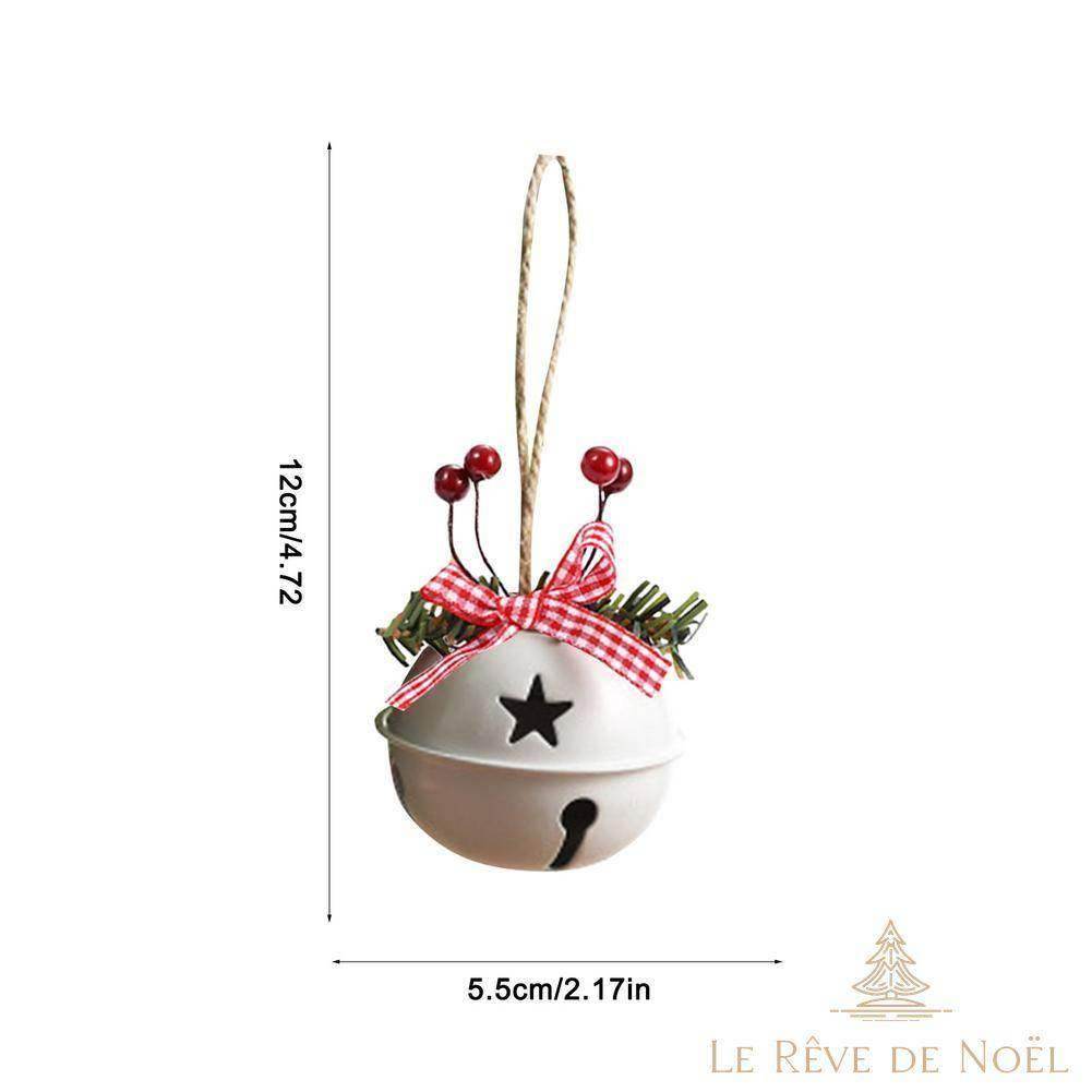 Cloche de Noël en Métal : Grelot Blanc