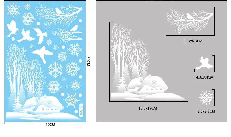 Stickers Noël neige