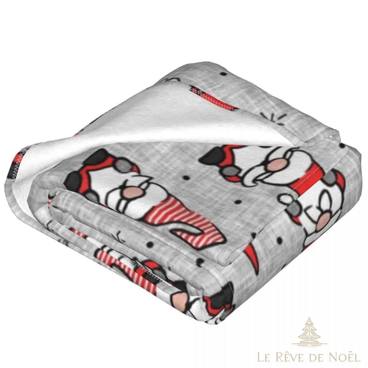 Plaid de Noël gris
