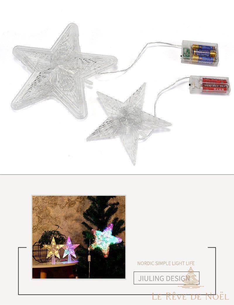 Cimier de sapin de Noël LED