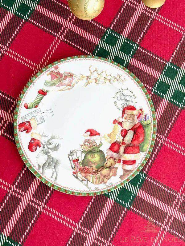 Assiette mère noël