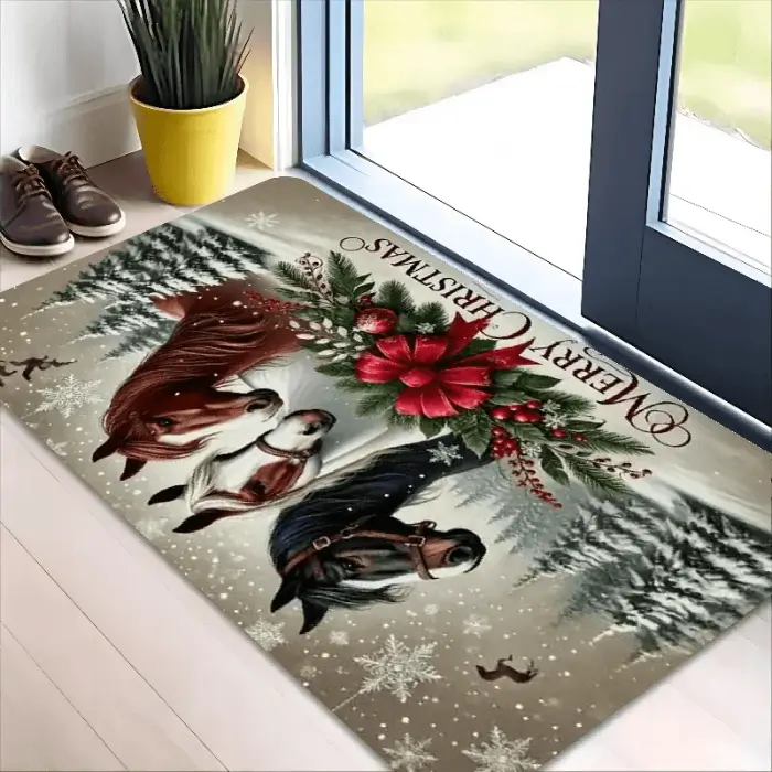 Tapis Noël Cheval