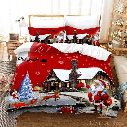 Parure housse de couette de noël