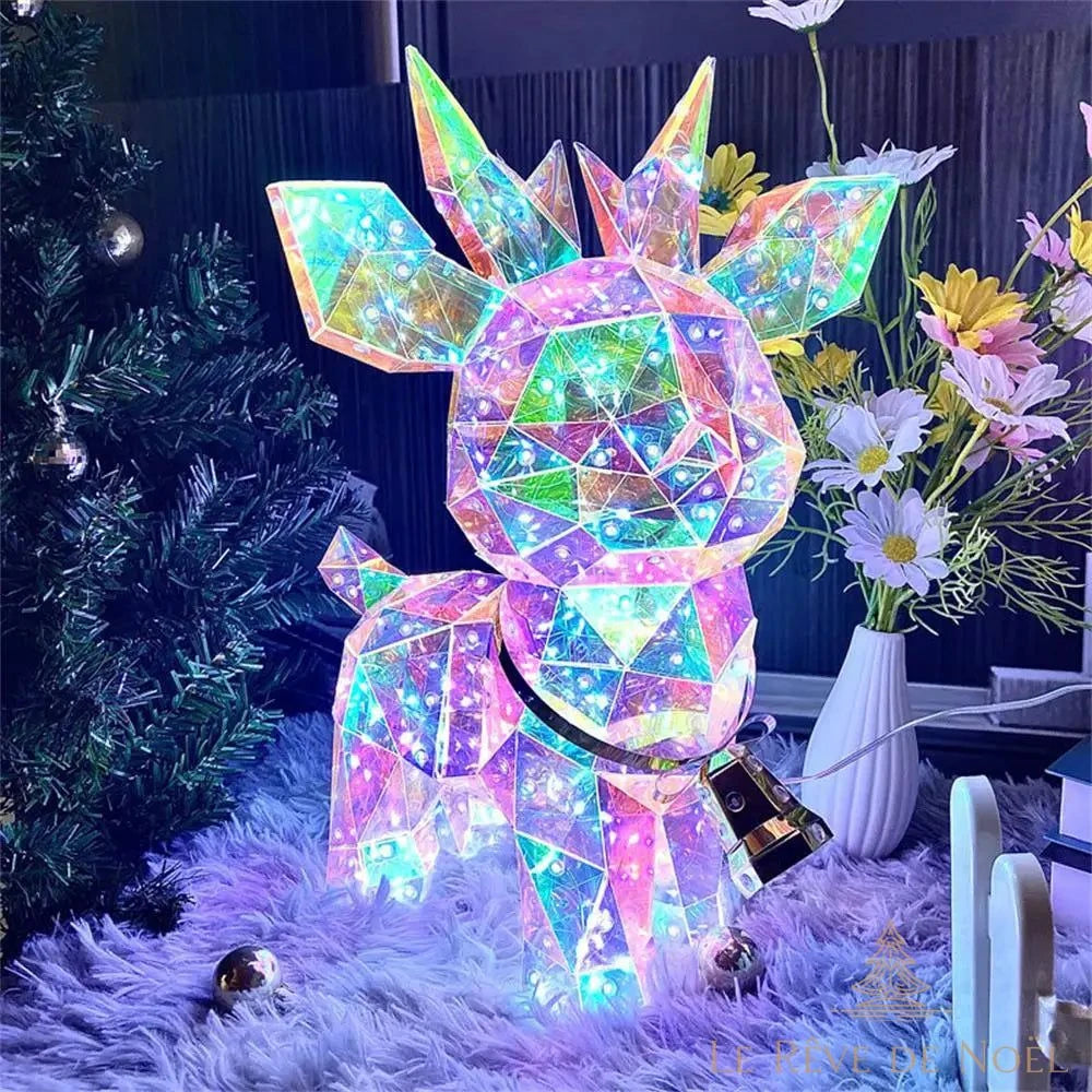 Veilleuse lumineuse de Noël en cristal