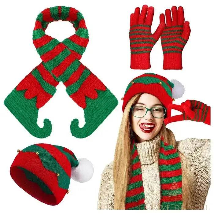 écharpe de Noël et Bonnet