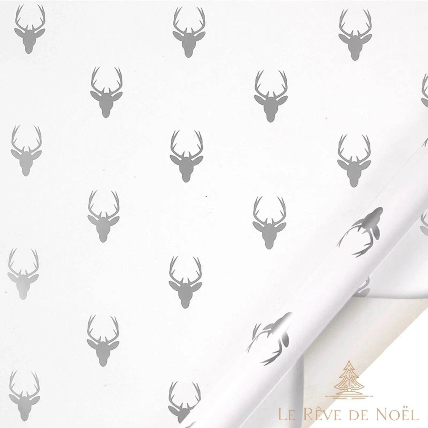 Papier cadeau blanc et or