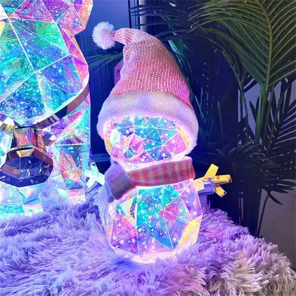 Veilleuse lumineuse de Noël en cristal