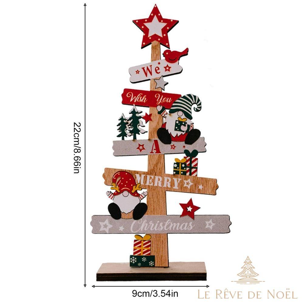 Décoration de table : Sapin de Noël en bois : Lutins