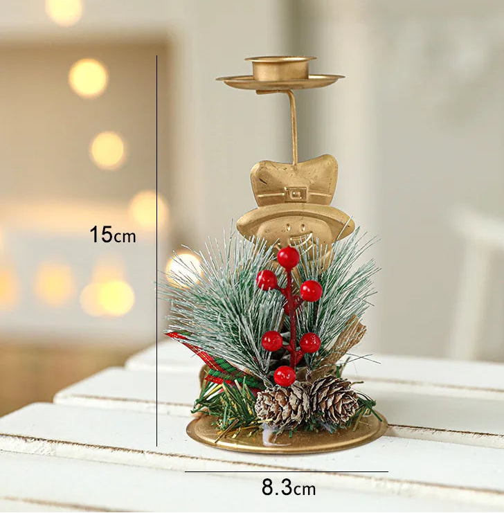 Bougeoir doré Noël