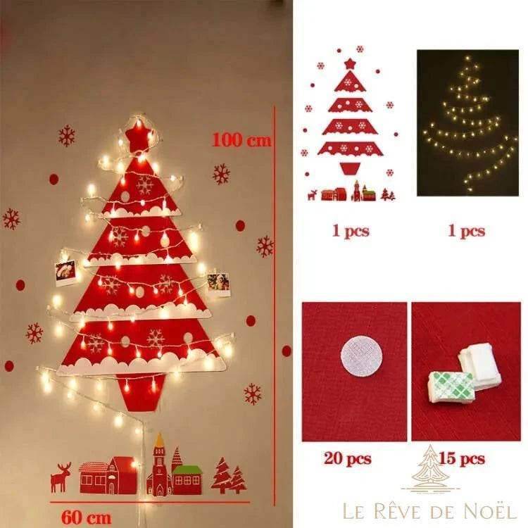 Demi sapin de Noël mural