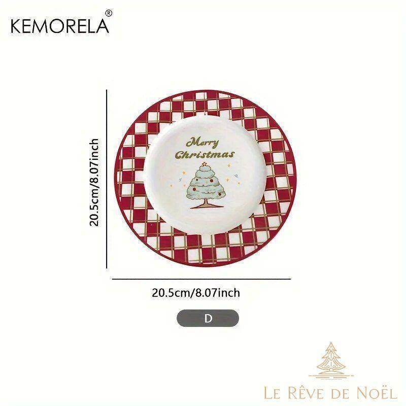 Assiette de Noël rouge