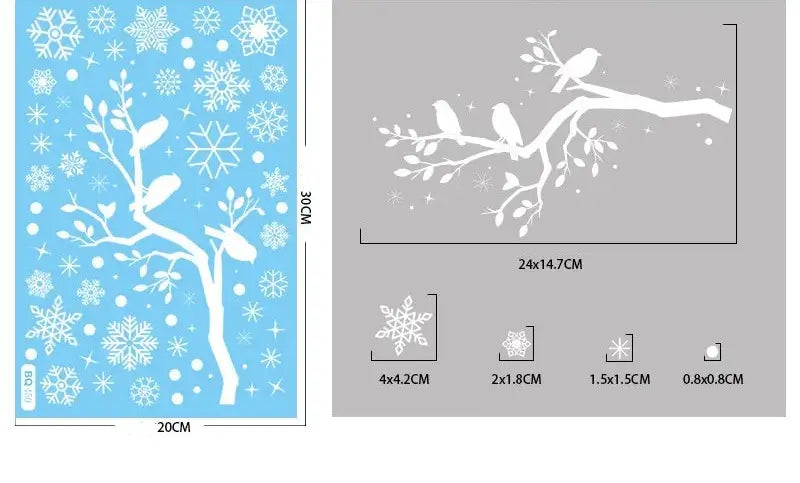 Stickers Noël neige