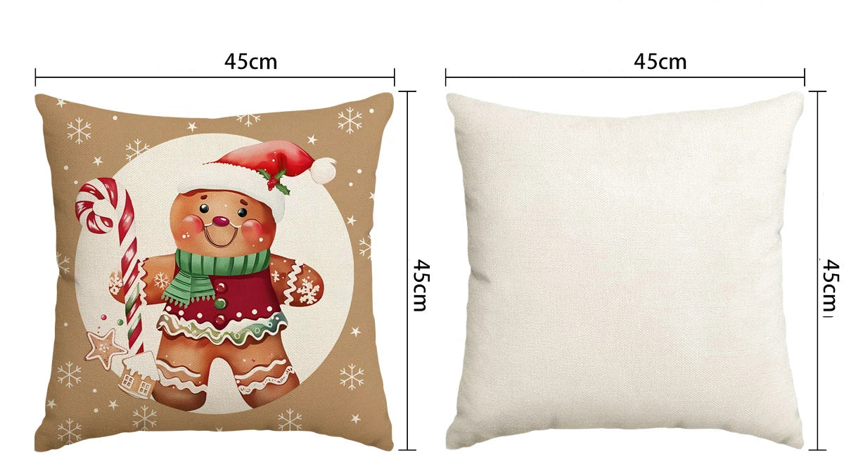 Housse coussin biscuit Noël