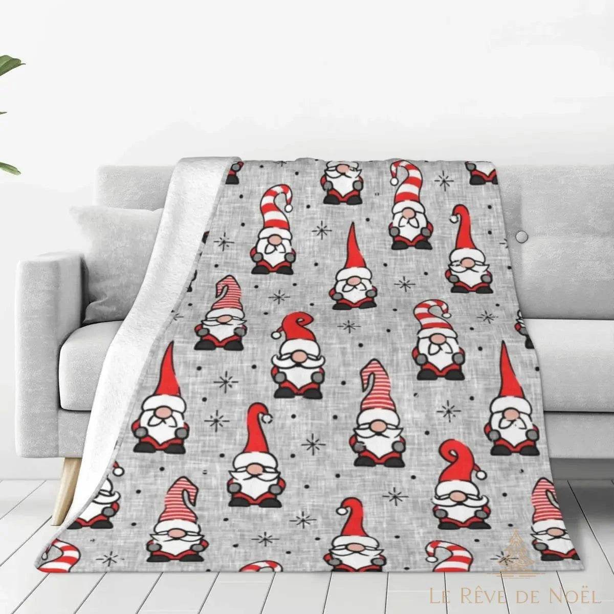 Plaid de Noël gris