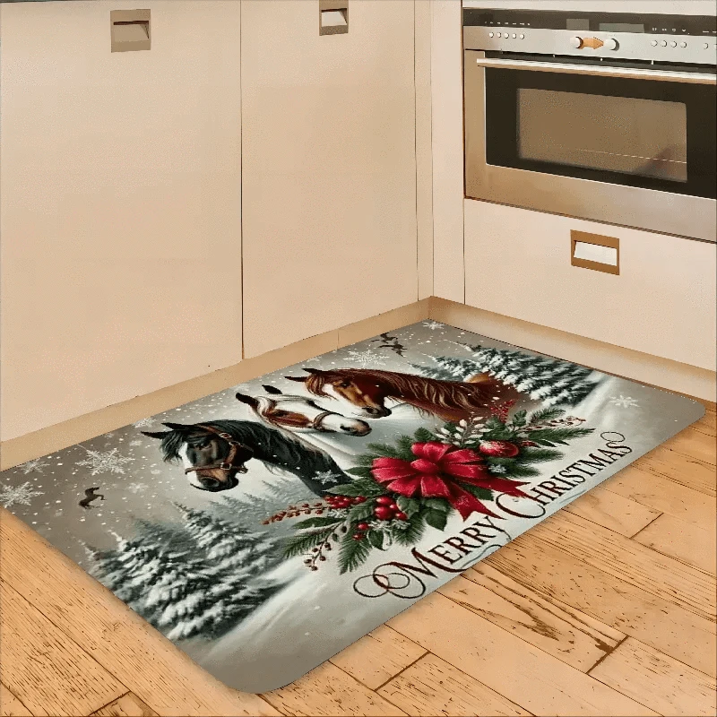 Tapis Noël Cheval