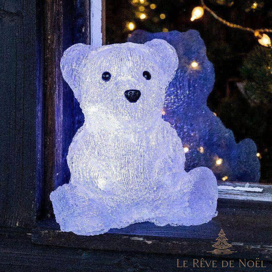 Petit ourson acrylique illuminé