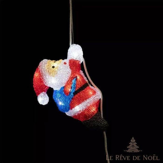 Père Noël acrylique montant à la corde