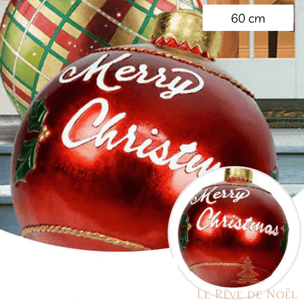 Boule de Noël gonflable 60 cm - Merry Christmas