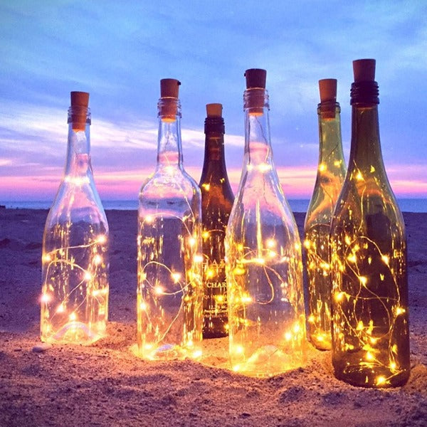 Bouchon & guirlande lumineuse pour bouteille – Le rêve de Noël