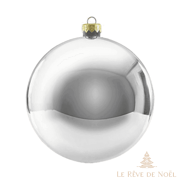 Boule de Noël standard brillante - Argent