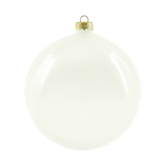 Boule de Noël standard brillante - Blanc