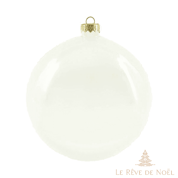 Boule de Noël standard brillante - Blanc