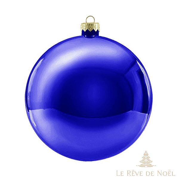 Boule de Noël standard brillante - Bleu foncé