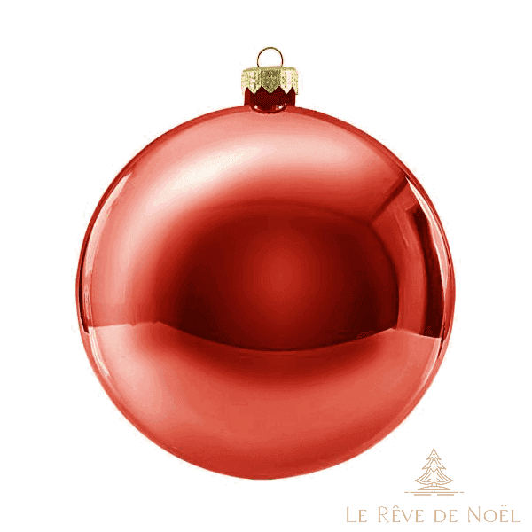Boule de Noël standard brillante - Rouge