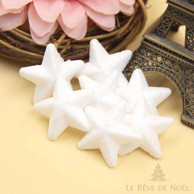 Forme en polystyrène : Etoile de Noël 50 pièces