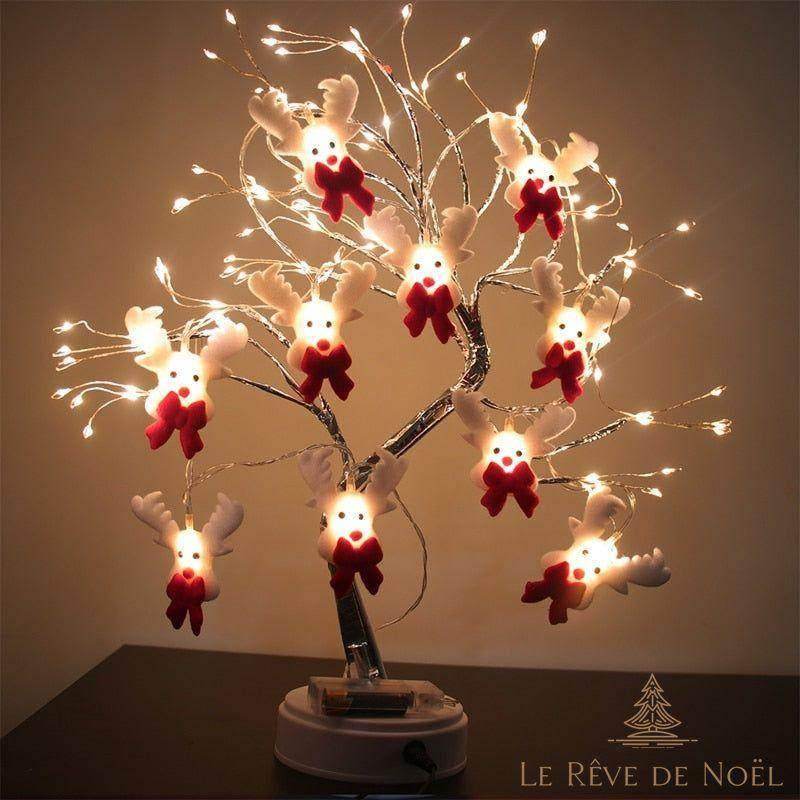 Guirlande de Noël Leds - Rennes blancs