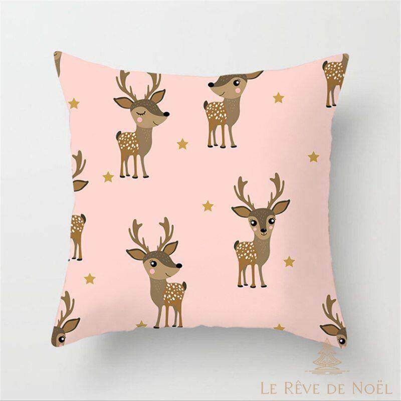 Housse de coussin renne