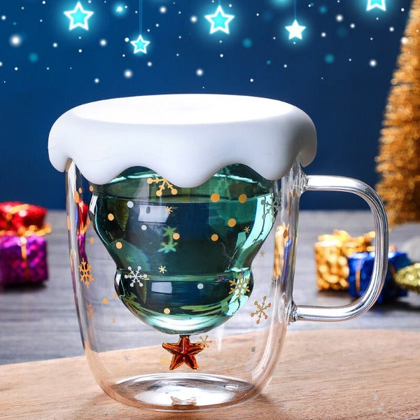 Tasse Mug de Noël - Sapin de Noël - Avec couvercle