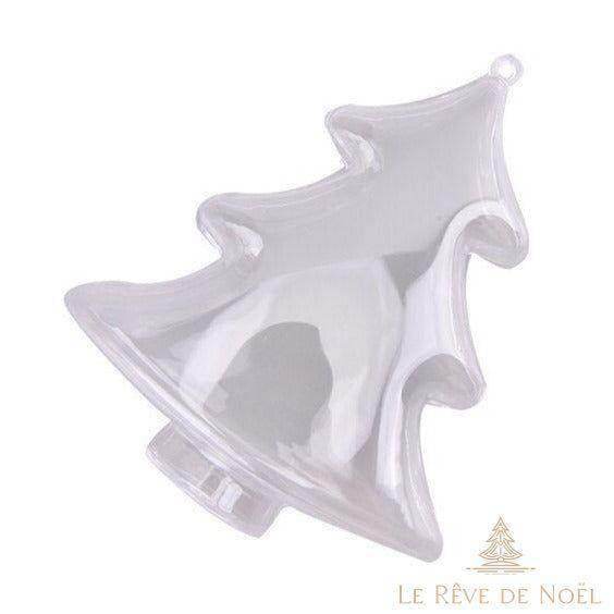 Forme en plastique transparent en deux parties : Sapin