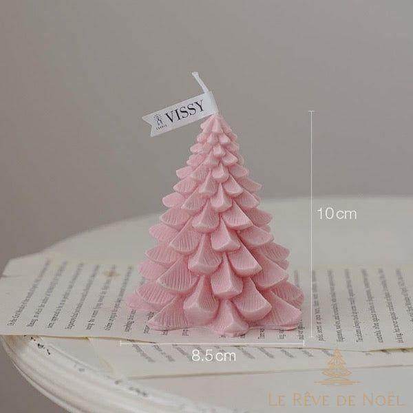 Bougie de Noël - Sapin rose