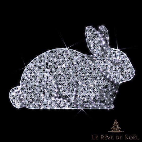 Lapin couché illuminé