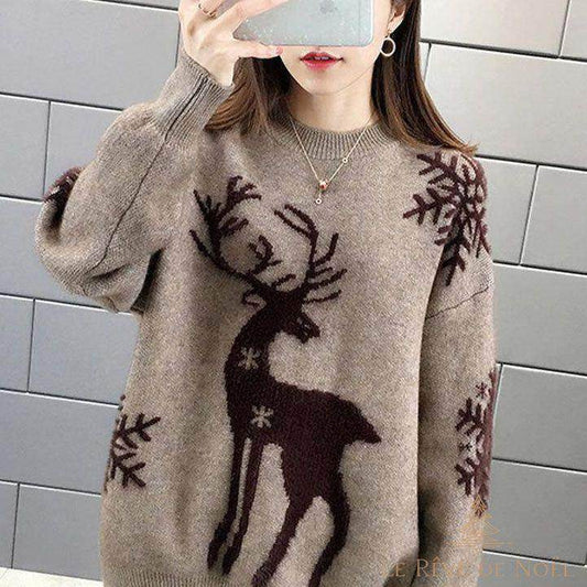 Pull de Noël femme renne