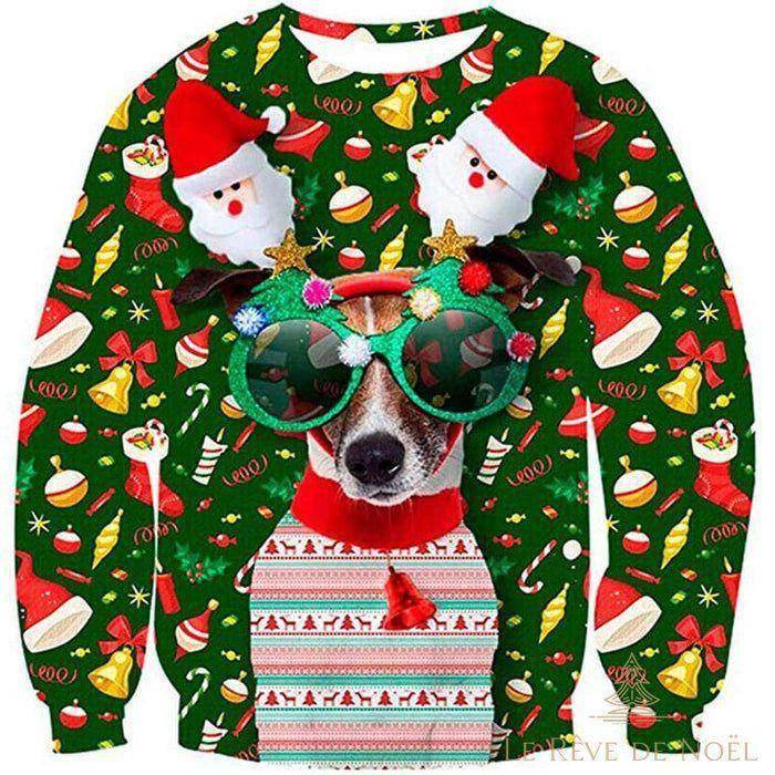 Pull de Noel Homme - Chien Fantaisiste