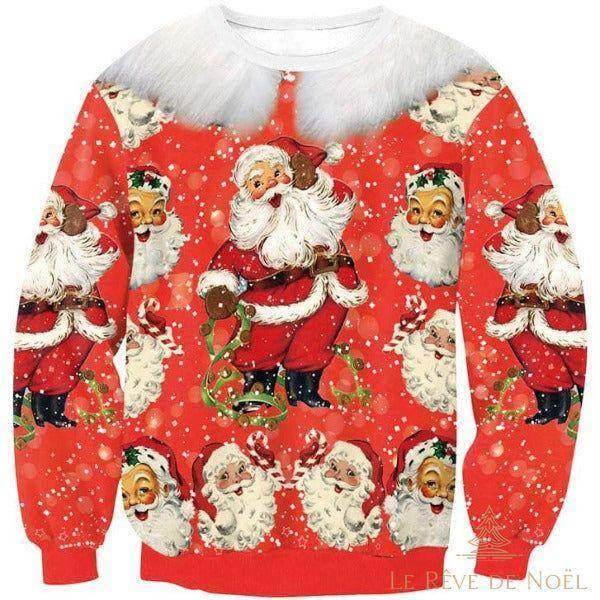 Pull de Noël - Père Noël vintage