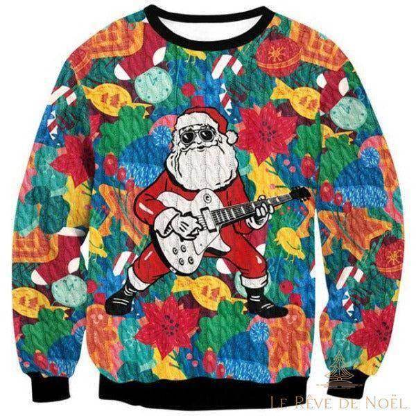 Pull Père Noel Rockeur