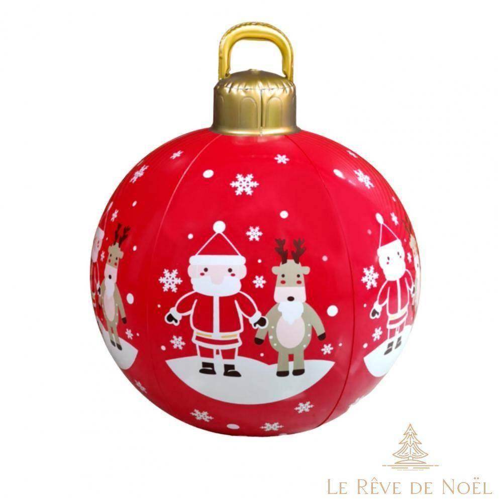 Boule de Noël gonflable 60 cm : Père Noël