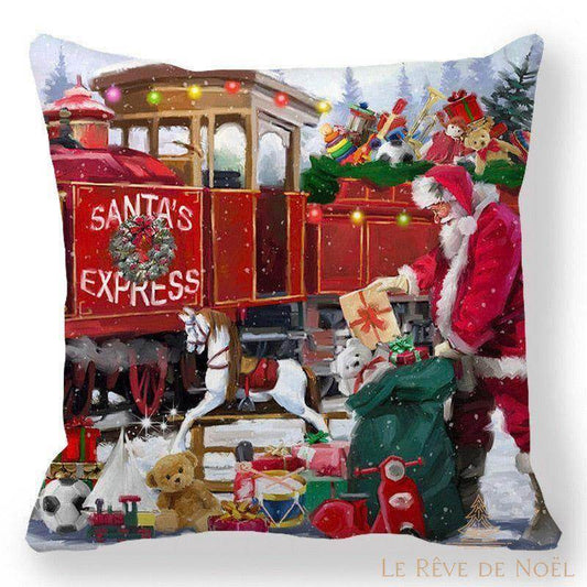 Housse de coussin de Noël rouge