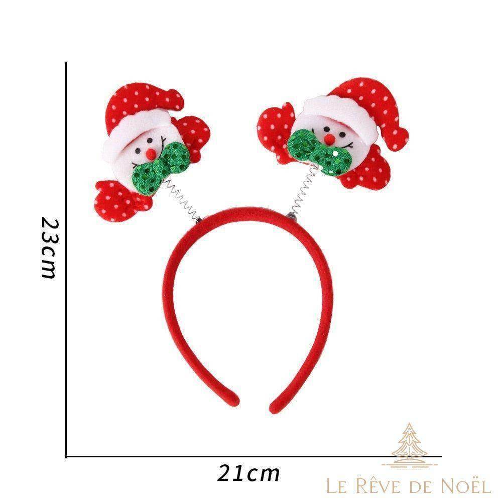 Serre-tête de Noël : Bonhomme de neige
