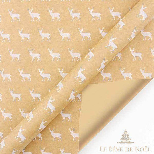 Papier cadeau de Noël renne Le Rêve de Noël