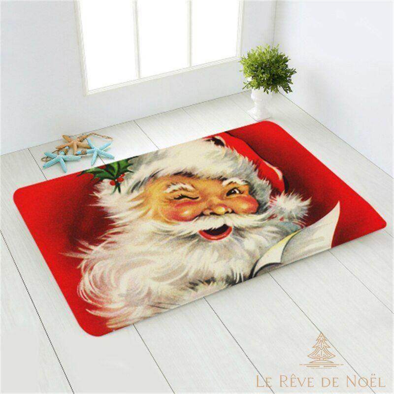 Tapis de Noël - Visage Père Noël
