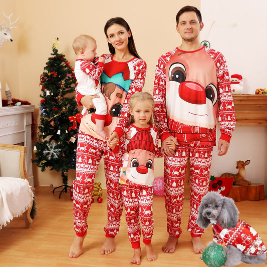 Pyjamas de Noël : Renne avec un chapeau de lutin